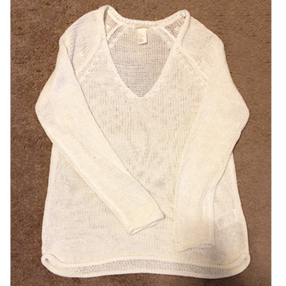 Light Knitted Sweater White